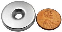 1" x 3/16" Countersunk Ring - Neodymium Rare Earth Magnet