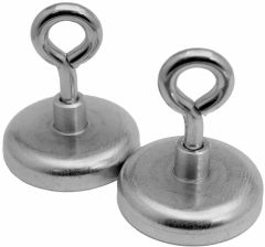 2 EYE BOLT Neodymium Hook Magnets - Each Holds 80 lbs - Neodymium Magnet