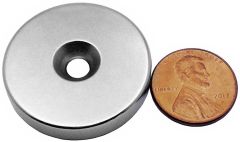 1.25" x 1/4" Countersunk Ring - Neodymium Rare Earth Magnet