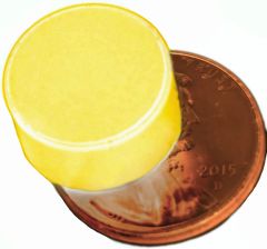 1/2" x 1/4" Disc - Plastic Coated - Yellow - Neodymium Magnet