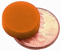 1/2" x 1/8" Disc - Plastic Coated - Orange - Neodymium Magnet