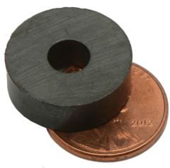 3/4"OD X 1/4"ID X 1/4" thick Ceramic Ring- Ceramic/Ferrite Magnet