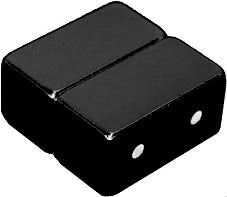 12mm x 6mm x 6mm Blocks - Magnetic DOUBLE Jewelry Clasps - Black