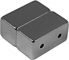 12mm x 6mm x 6mm Blocks - Magnetic DOUBLE Jewelry Clasps - Silve
