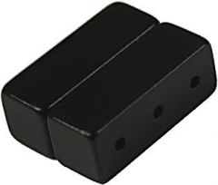 16mm x 6mm x 6mm Blocks - Magnetic TRIPLE Jewelry Clasps - Black
