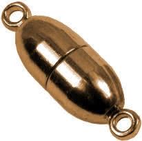 Pill Shaped - Magnetic Jewelry Clasps - Gold