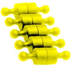 Magnet Pins - Solid - Small - Yellow - Neodymium 