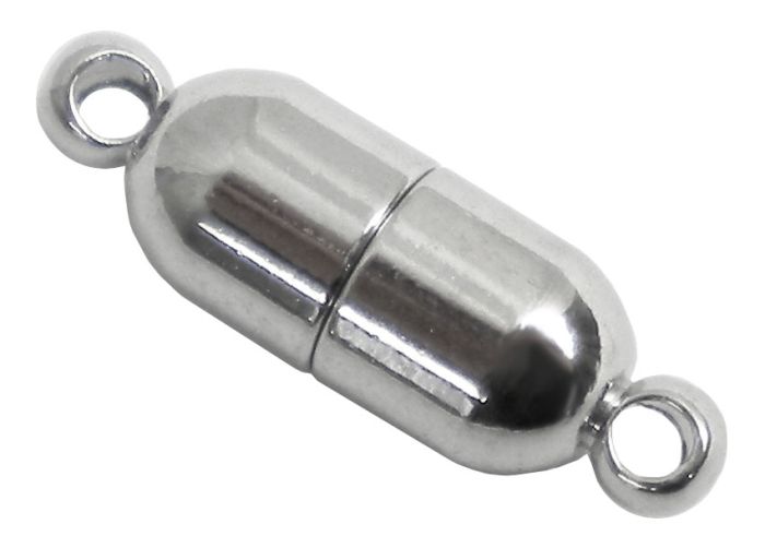 Pill Shaped - Magnetic Jewelry Clasps - Silver - Neodymium Magnet