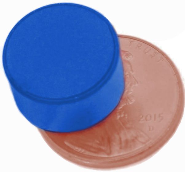 Apex Magnets | 1/2" x 1/4" Disc - Plastic Coated - Blue- Neodymium Magnet